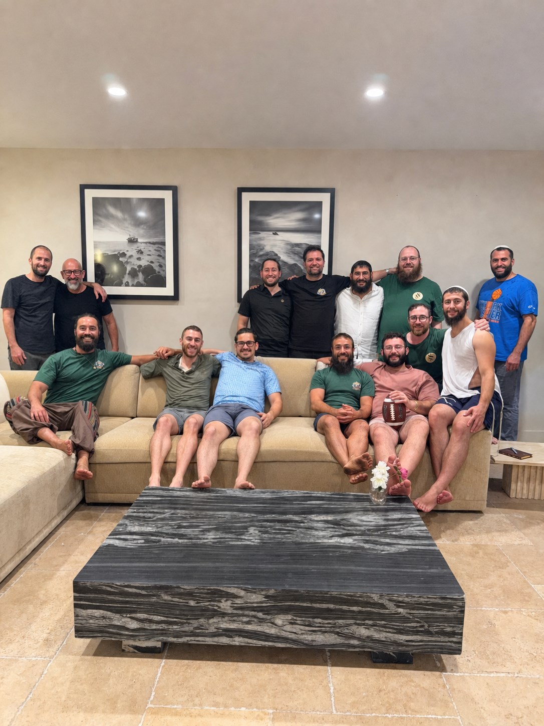 Ahdama group gathered together indoors
