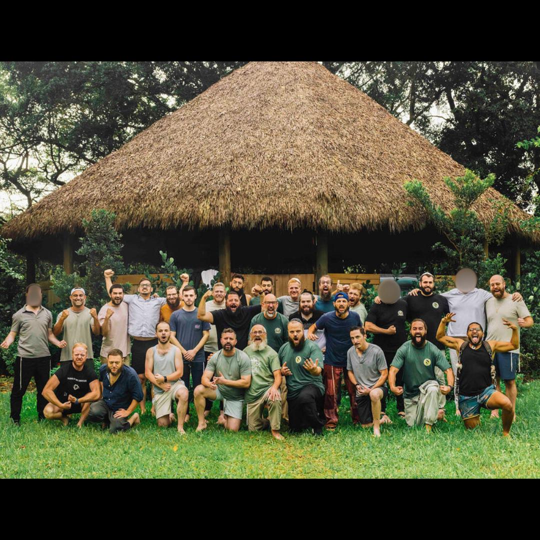 Ahdama group gathered outdoors